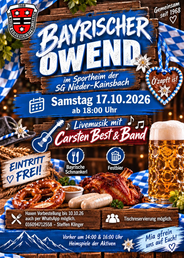 Einladung zum Bayrischer Owend